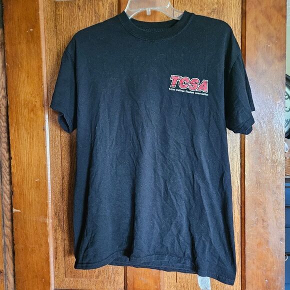 Triton College Student Asso. Black Gildan Tee Men’s M | Preloved School T-Shirt - Picture 1 of 4